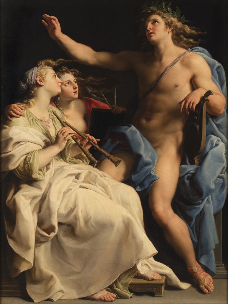 Apollo, musik og geometri, 1741. af Pompeo Girolamo Batoni