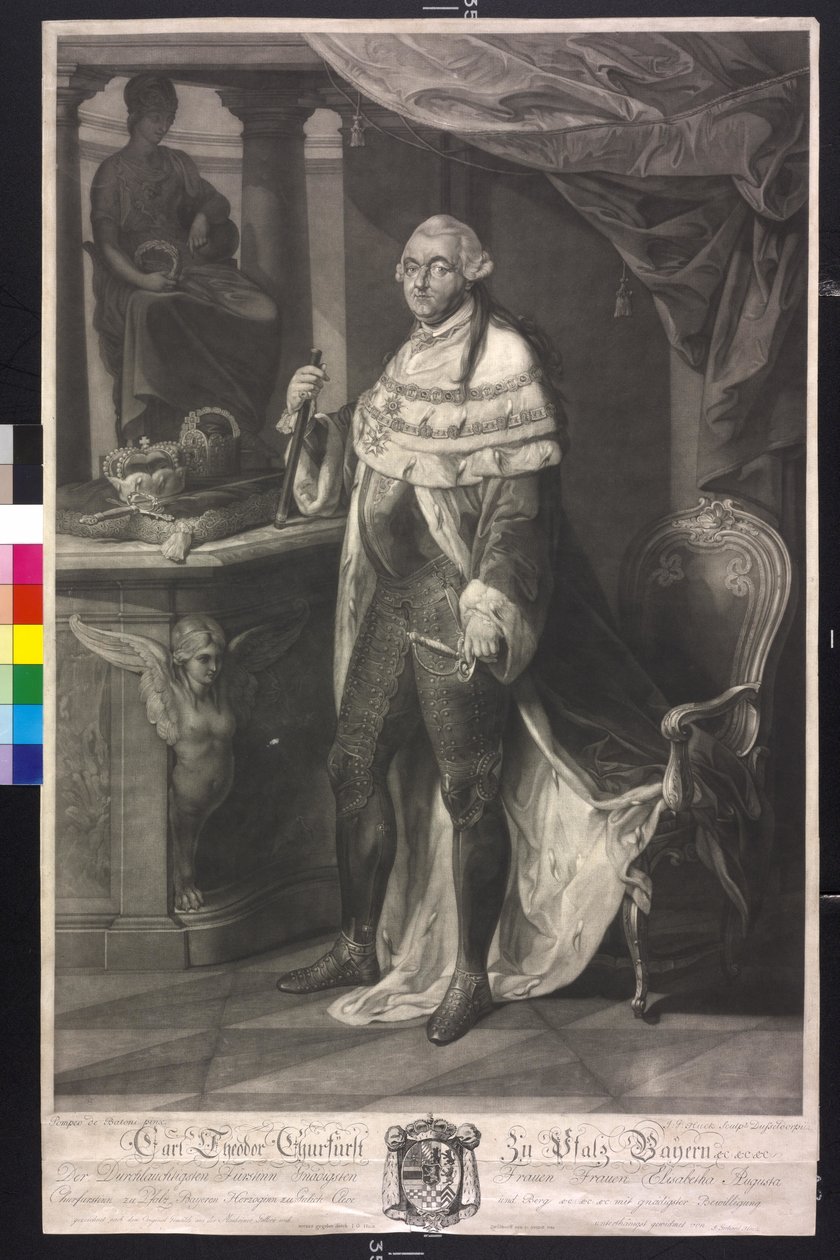 Carl Theodor kurfyrste til paladset i Bayern af Pompeo Girolamo Batoni