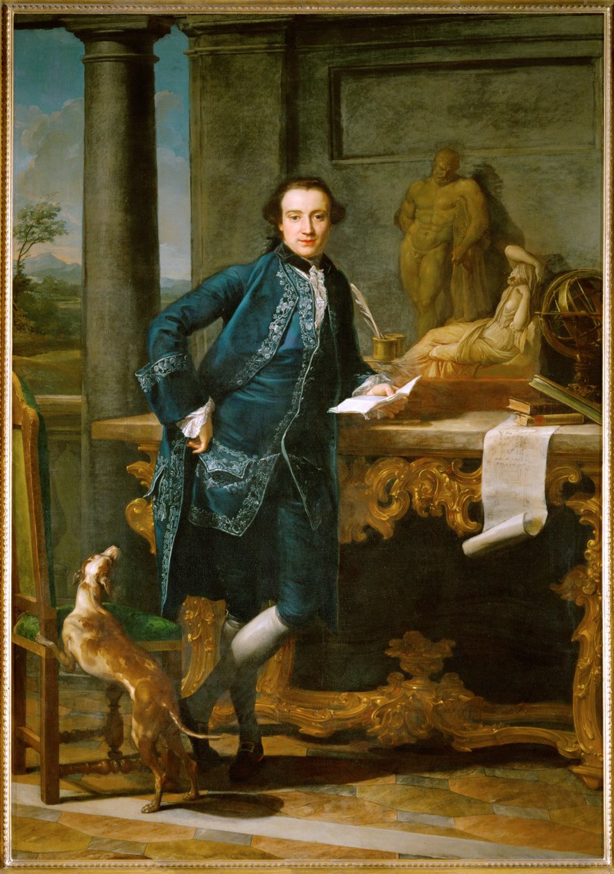 Charles John Crowle, en gentleman, der kom til Italien på sin "Grand Tour" ... af Pompeo Girolamo Batoni