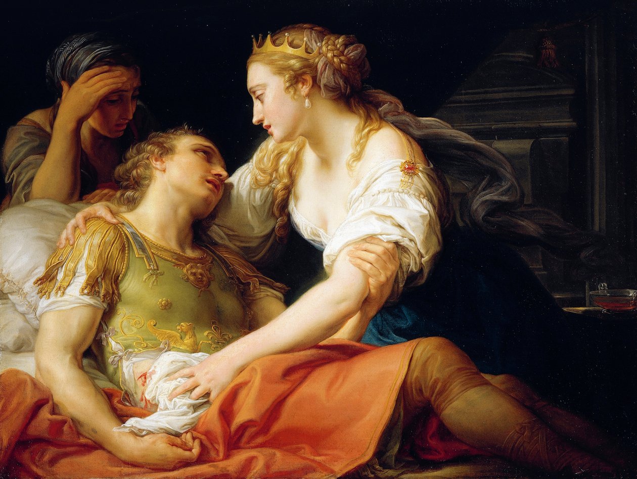 Mark Antonys død af Pompeo Girolamo Batoni