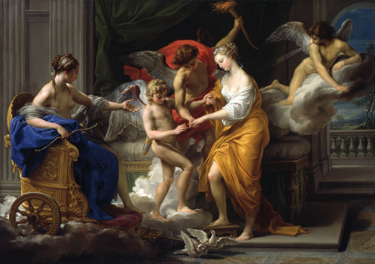 Amors og Psykes bryllup af Pompeo Girolamo Batoni