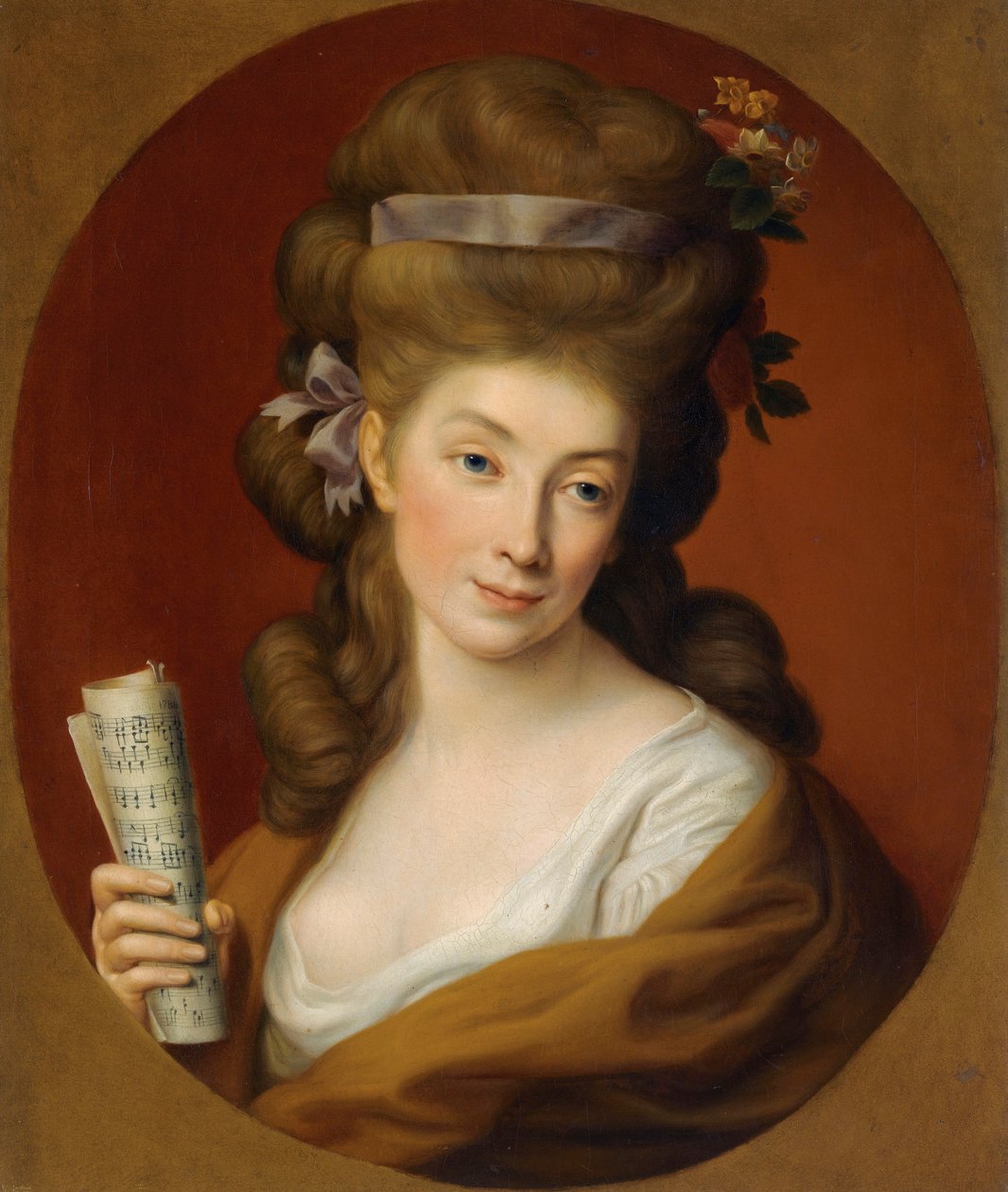 "" Portrait de la noble polonaise Izabela Lubomirska "" (Portræt af prinsesse Izabela Elzbieta Potocka, født Lubomirska (1736-1816)) Peinture de Pompeo Batoni (1708-1787) - 1780 - Olie på lærred Samling Dim 65. cmx Privat af Pompeo Girolamo Batoni