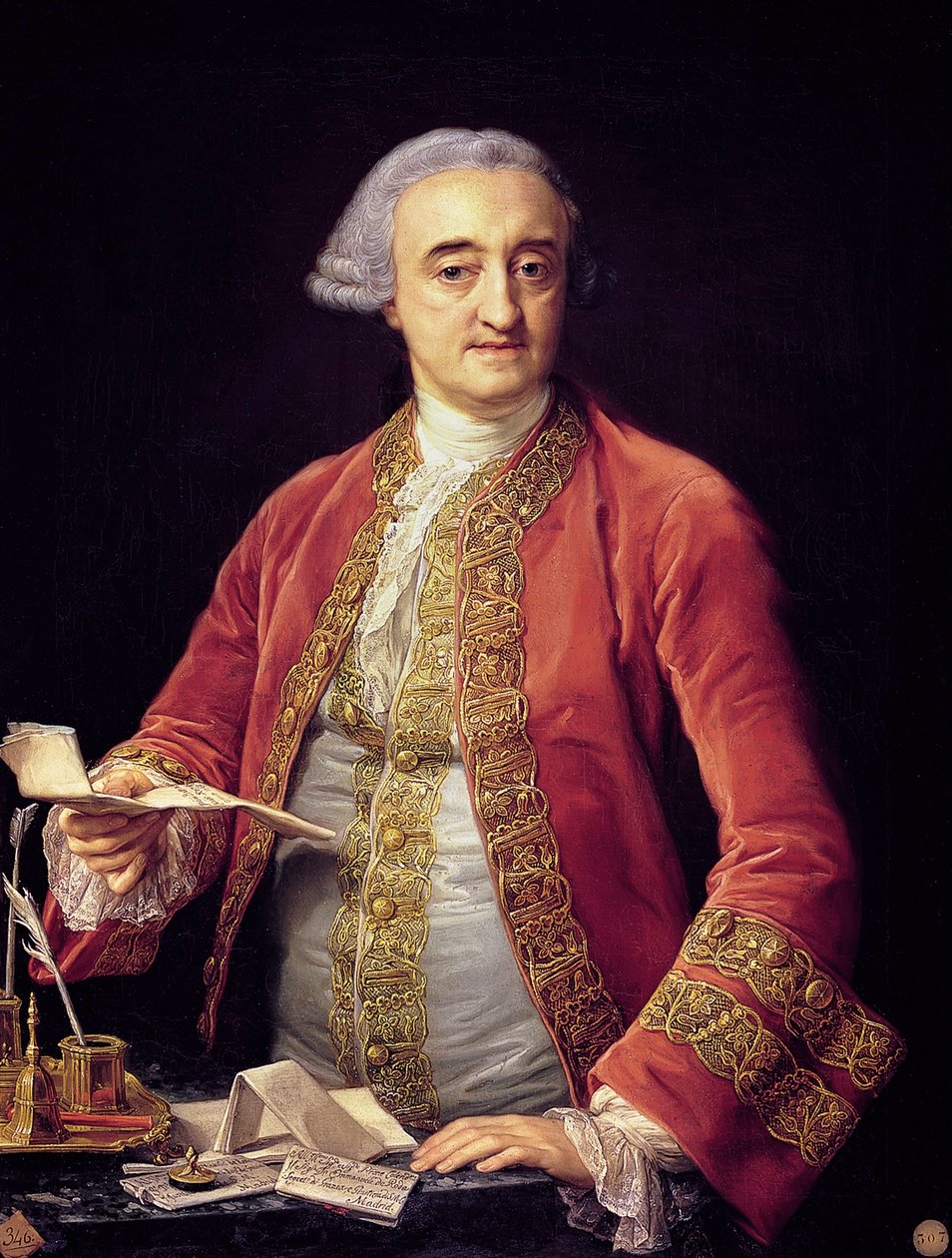 Portræt af Manuel de Roda af Pompeo Girolamo Batoni
