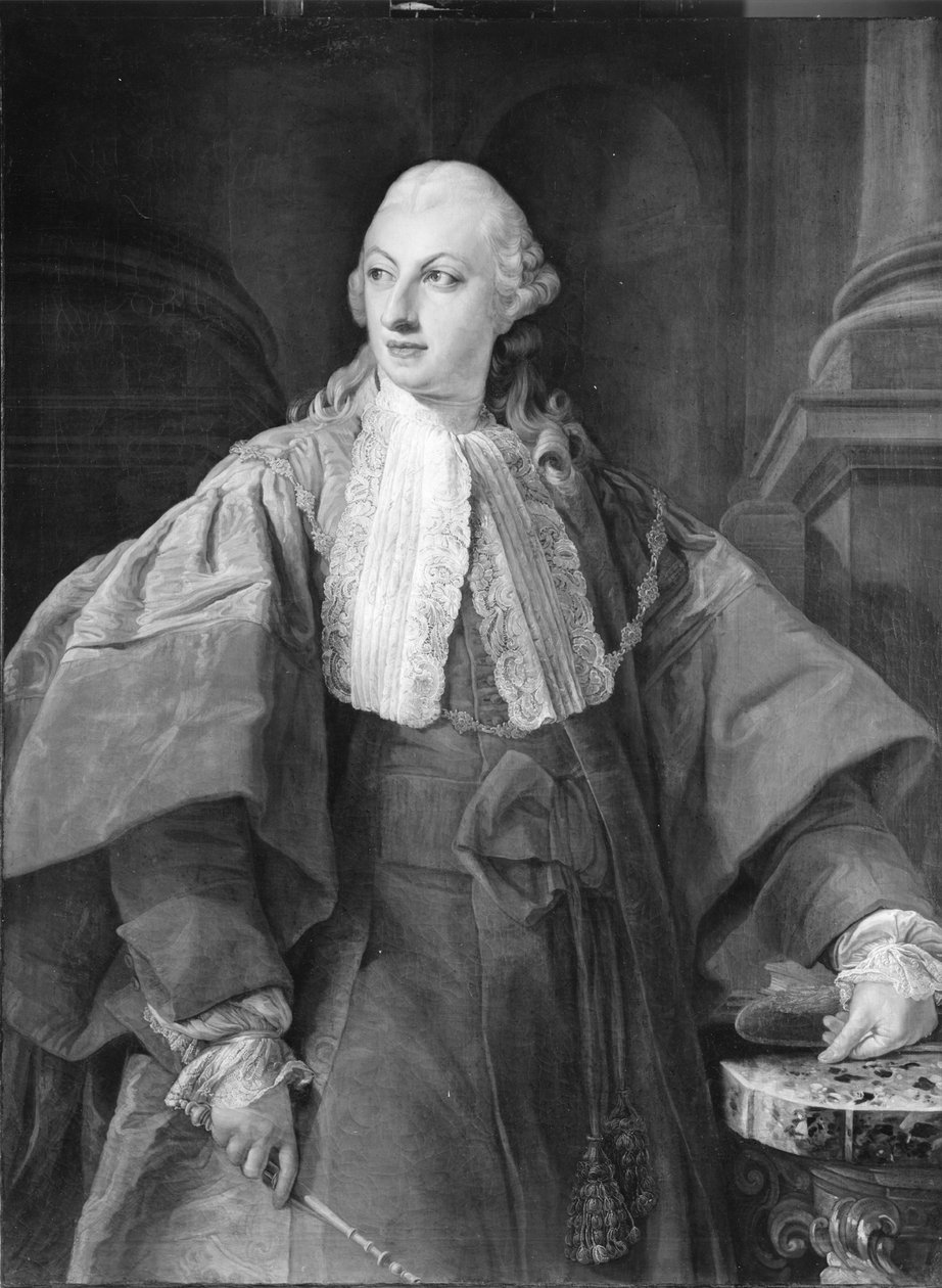 Portræt af prins Abbondio Rezzonico som senator i Rom af Pompeo Girolamo Batoni