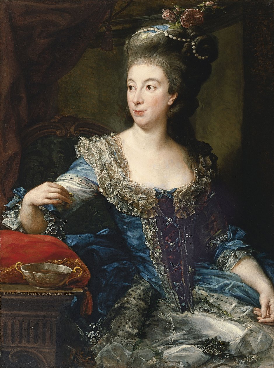 Portræt af grevinde Maria Benedetta di San Martino af Pompeo Girolamo Batoni