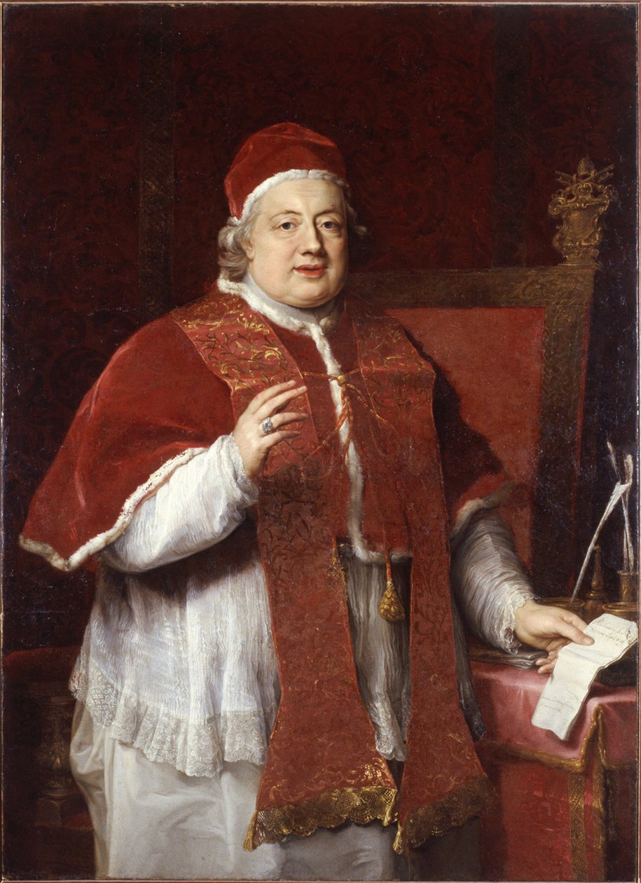 Portræt af pave Clemens XIII 1693-1769, 1760. af Pompeo Girolamo Batoni