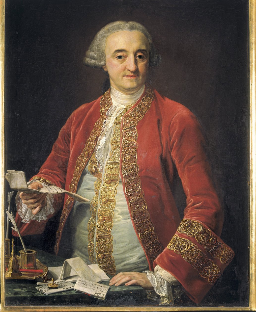 RHODA, Manuel Rhoda og Arrieta, mærker af (1706-1782). Spansk politisk (olie på lærred) af Pompeo Girolamo Batoni