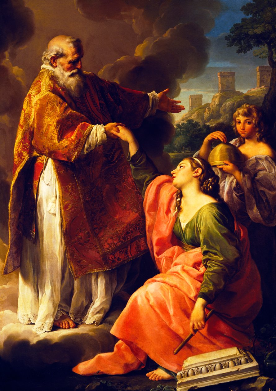San Marino rejser republikken, af Pompeo Batoni (1708-1787), maleri. af Pompeo Girolamo Batoni