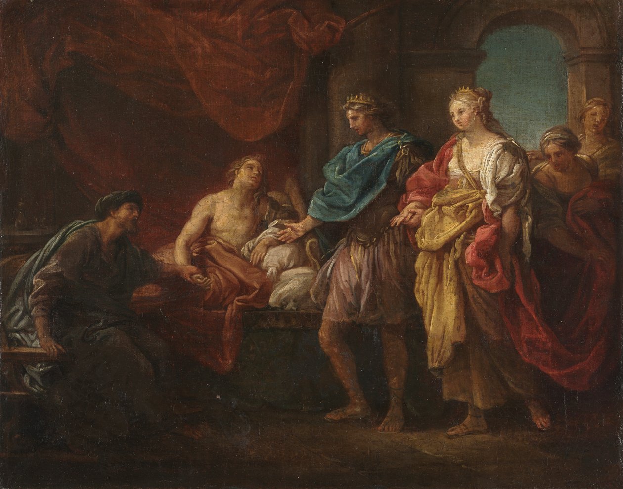 Studie til "Antiochus og Stratonice", ca. 1746 (olie på lærred) af Pompeo Girolamo Batoni
