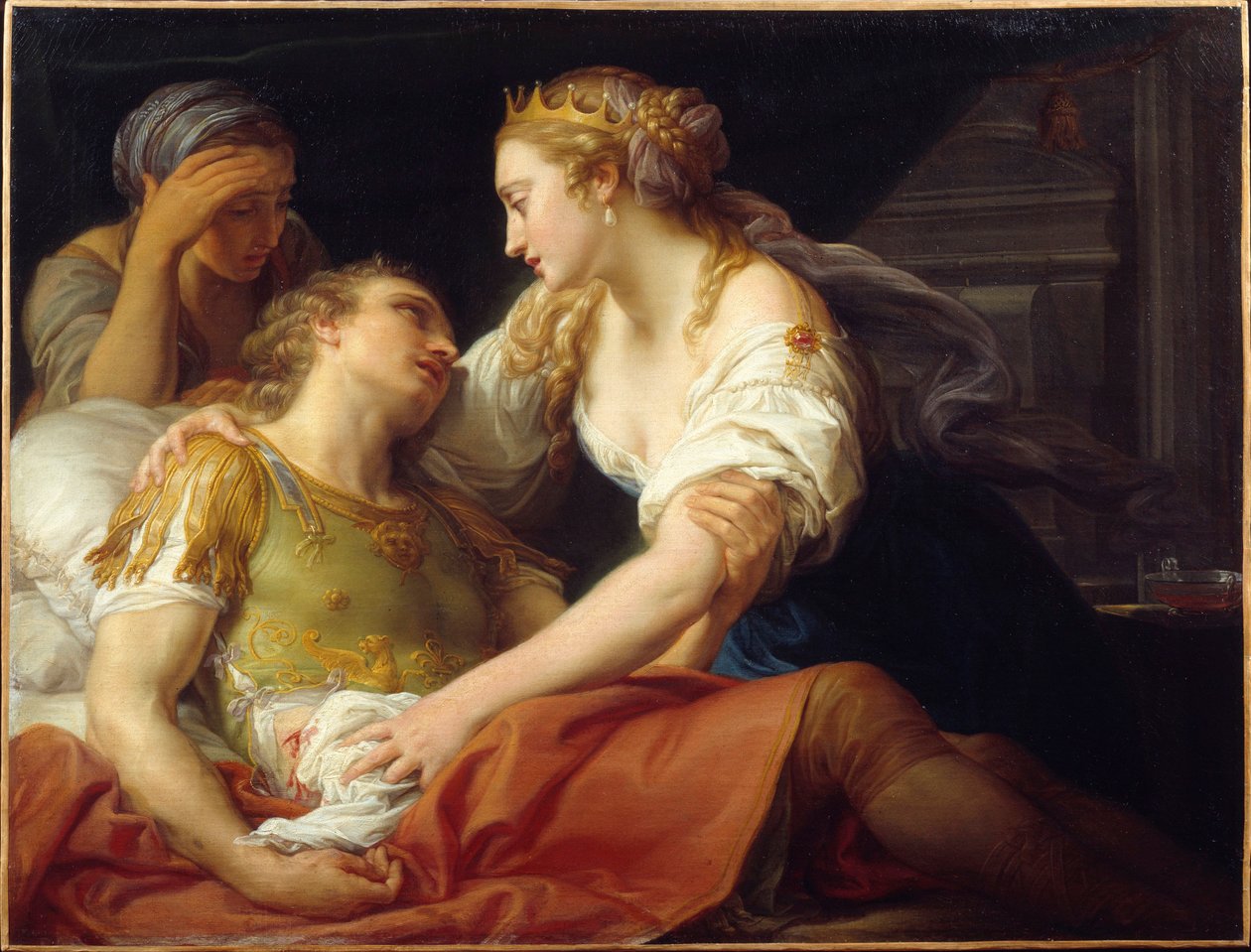 Døden af Marc Antoine, den romerske politiker og general Marc Antoine (Marcus Antonius) (83-30 f.Kr.) døde i Kleopatres arme. Maleri af Pompeo Batoni (1708-1787) 1760 Brest, Museum of Fine Arts af Pompeo Girolamo Batoni