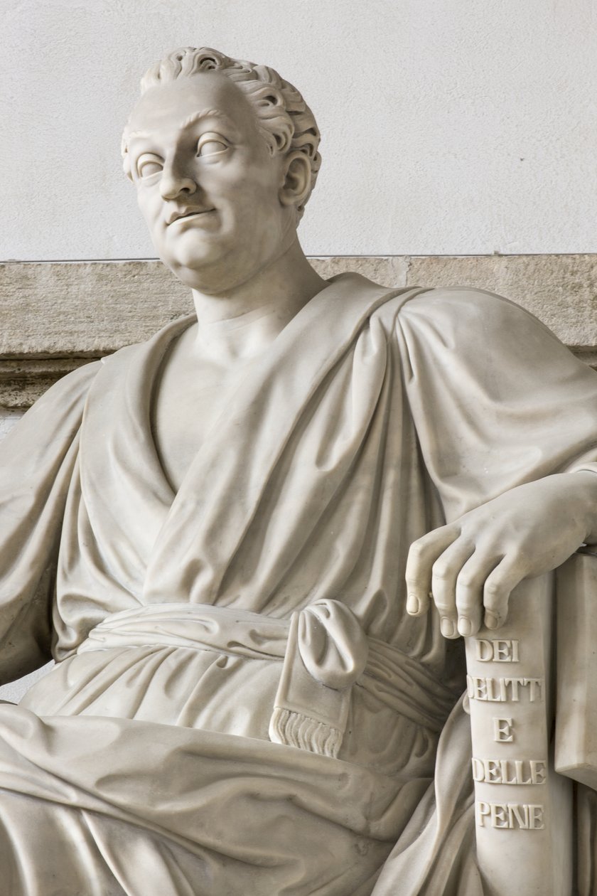 Statue af Cesare Beccaria af Pompeo Marchesi