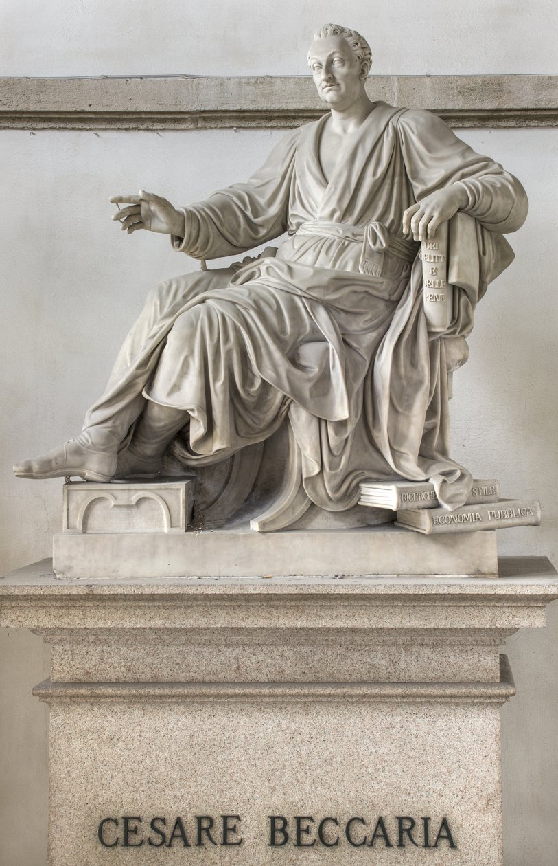 Statue af Cesare Beccaria, 1838 af Pompeo Marchesi