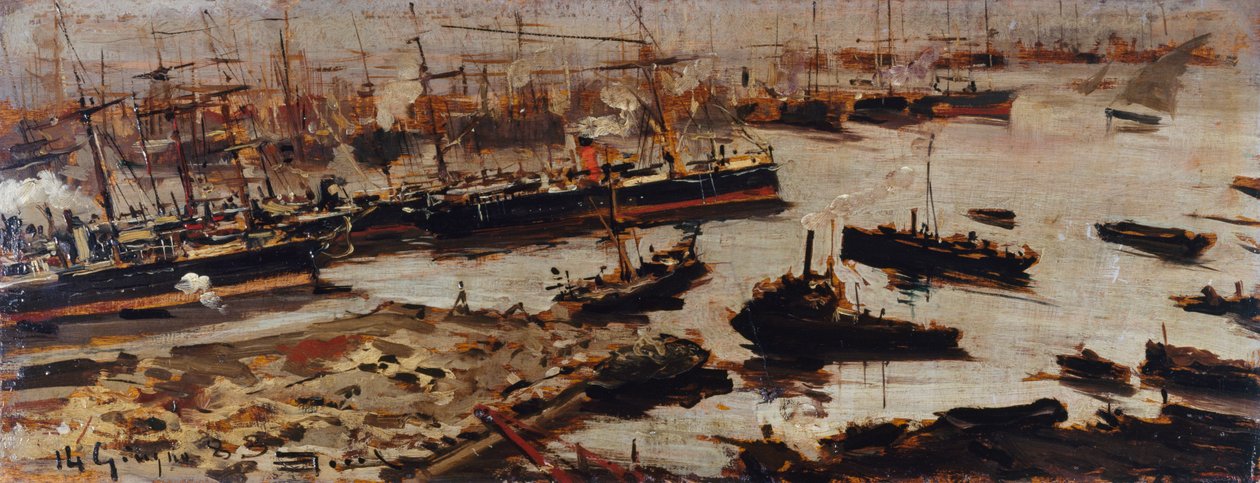 Genova havn af Pompeo Mariani