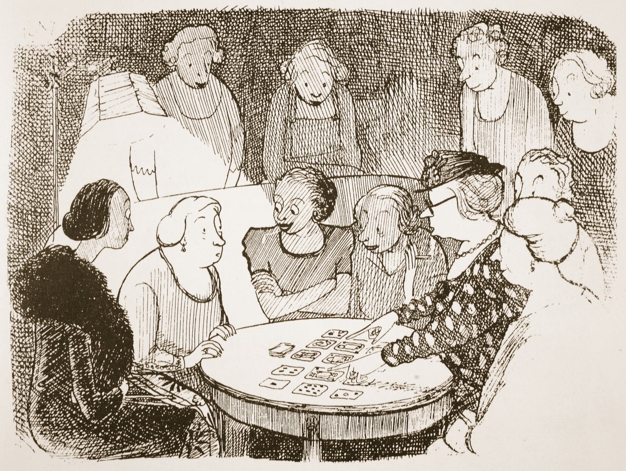 En stor nysgerrighed over for fremtiden, illustration fra "Pont: En beretning om den store Punch-kunstners liv og arbejde af Pont
