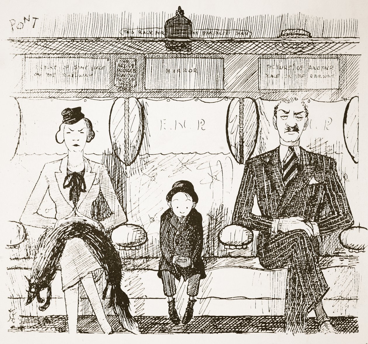 Evnen til at være hensynsløs, illustration fra "Pont: En beretning om den store Punch-kunstners liv og arbejde af Pont