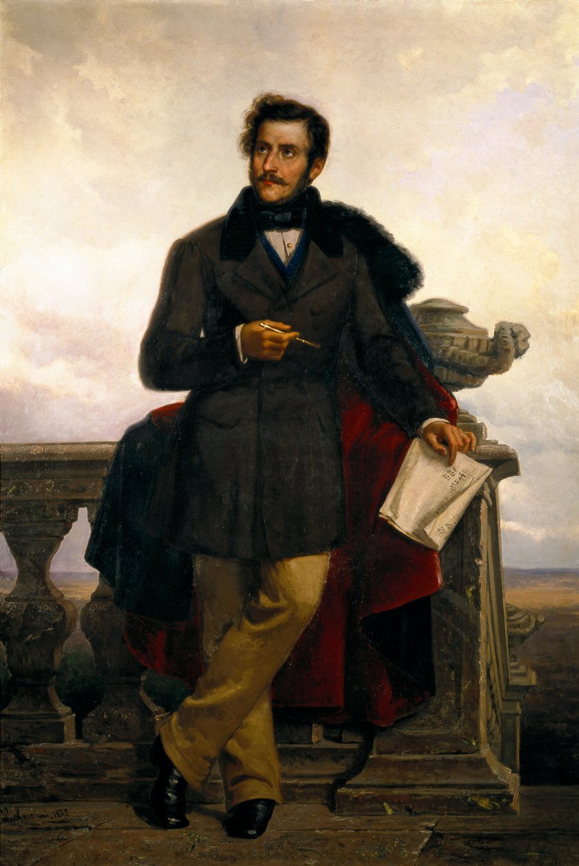 Portræt af Gaetano Donizetti af Ponziano Loverini