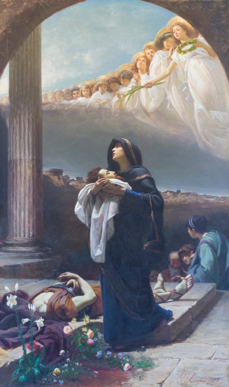 Saint Grata samler resterne af Saint Alexander af Ponziano Loverini