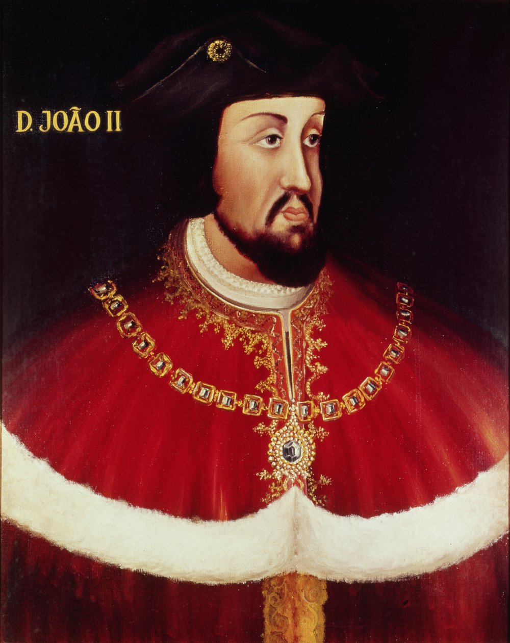 Portræt af Johannes II af Portugal (1455-95) (panel) af Portuguese School