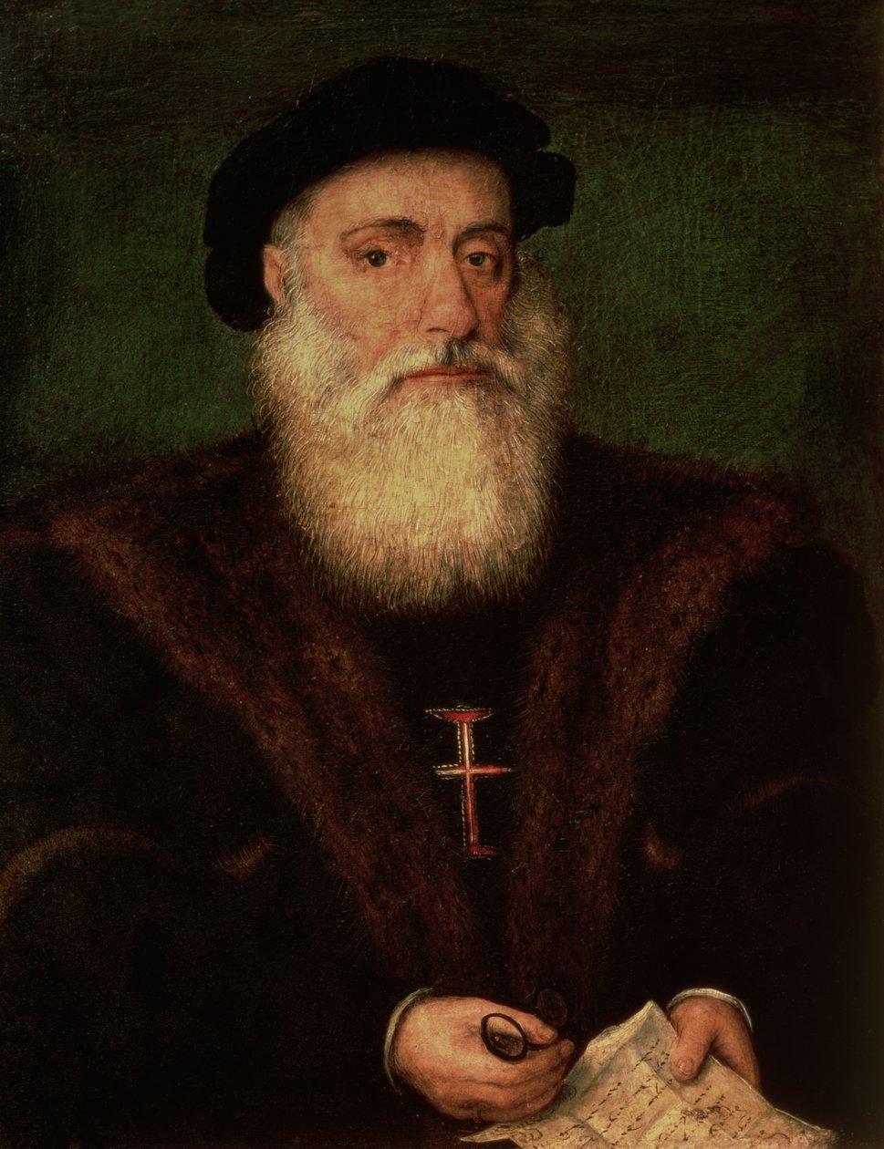 Portræt formodes at være af Vasco da Gama (1469-1524) ca. 1524 af Portuguese School