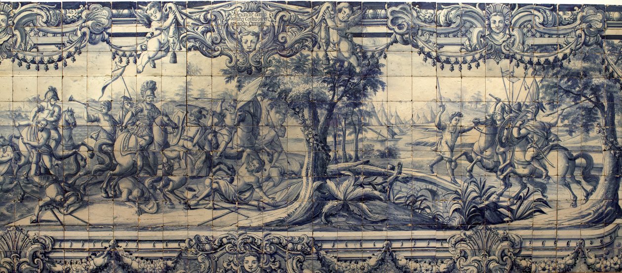Alexander den Store (356-323 f.Kr.) kæmper mod perserne - Plaque d