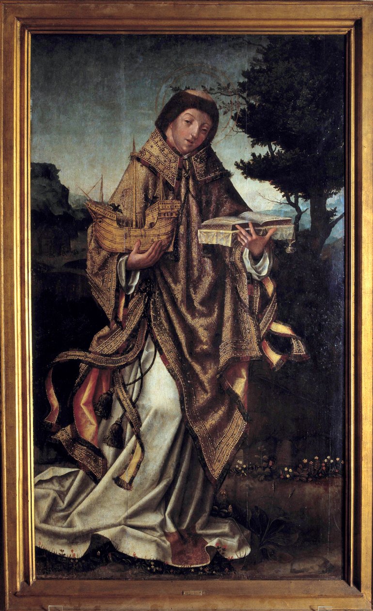 Saint Vincent, protektor for byen Lissabon Maleri af den portugisiske skole af Portuguese School