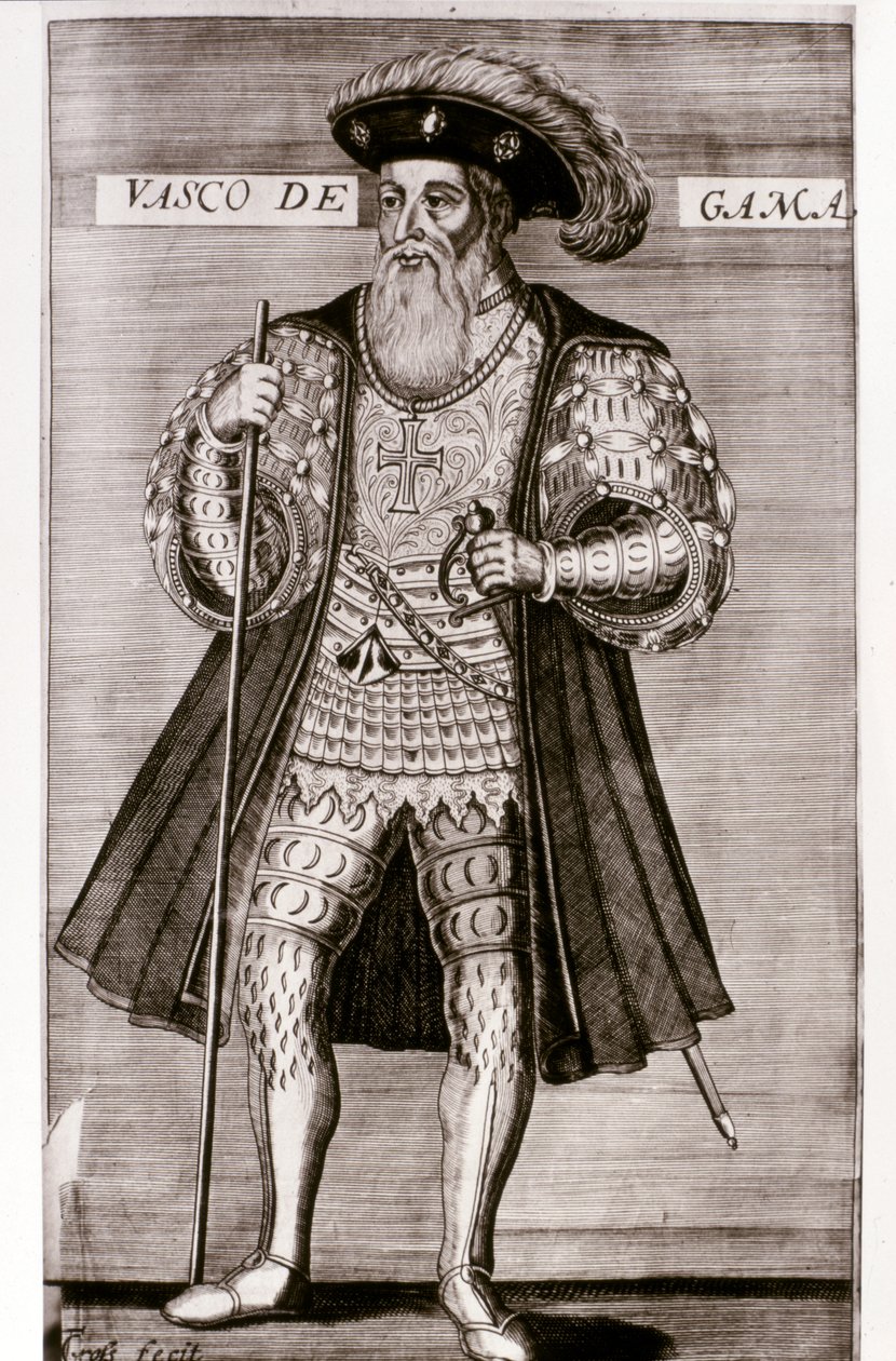 VASCO DA GAMA: Illustration fra "OS LUSIADAS" af Luis Camoes, Lisboa 1572. af Portuguese School