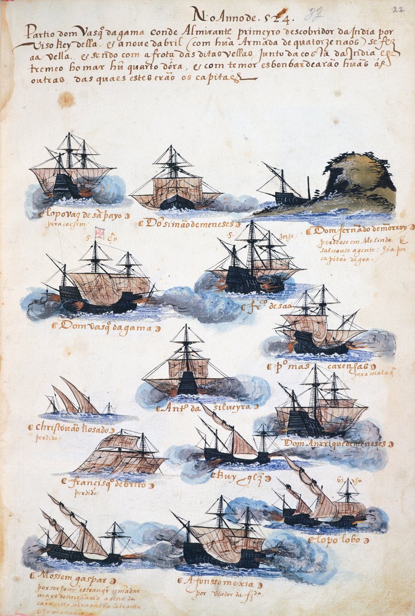 Vasco da Gamas rejser, den portugisiske ekspedition af Portuguese School