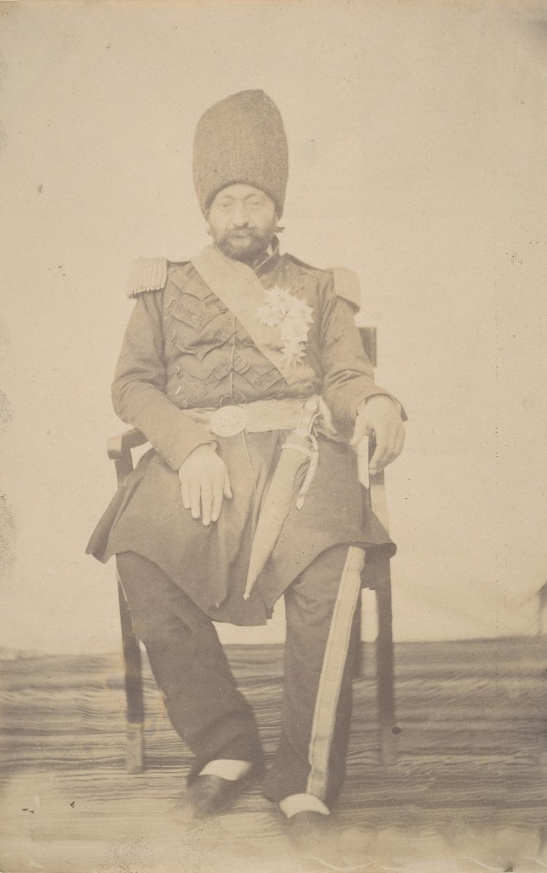 Portræt af Ardeshir Mirza, kongens onkel, 1840
