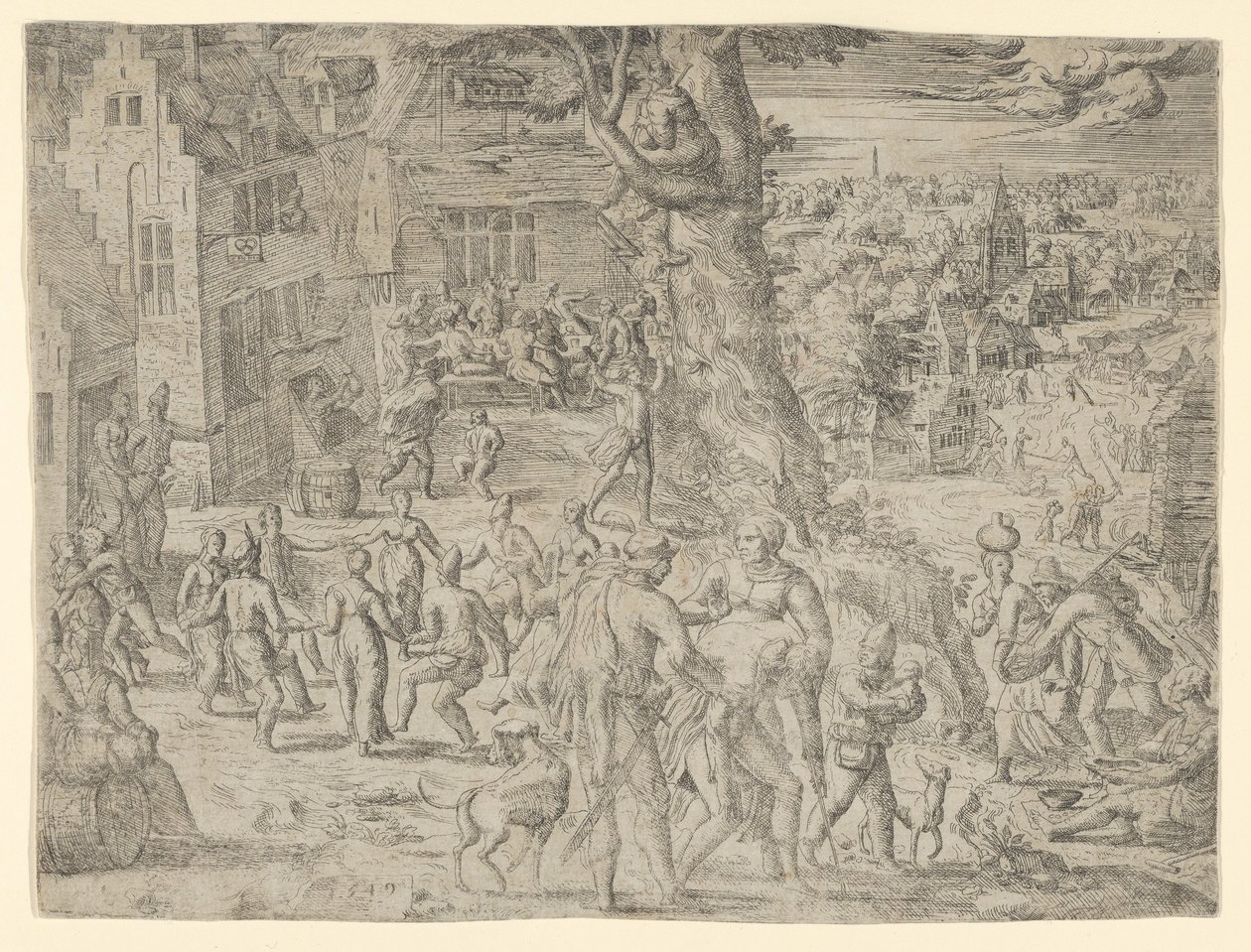 Landsbymessen, 1549., 1549. af Possibly by Peeter van der Borcht.