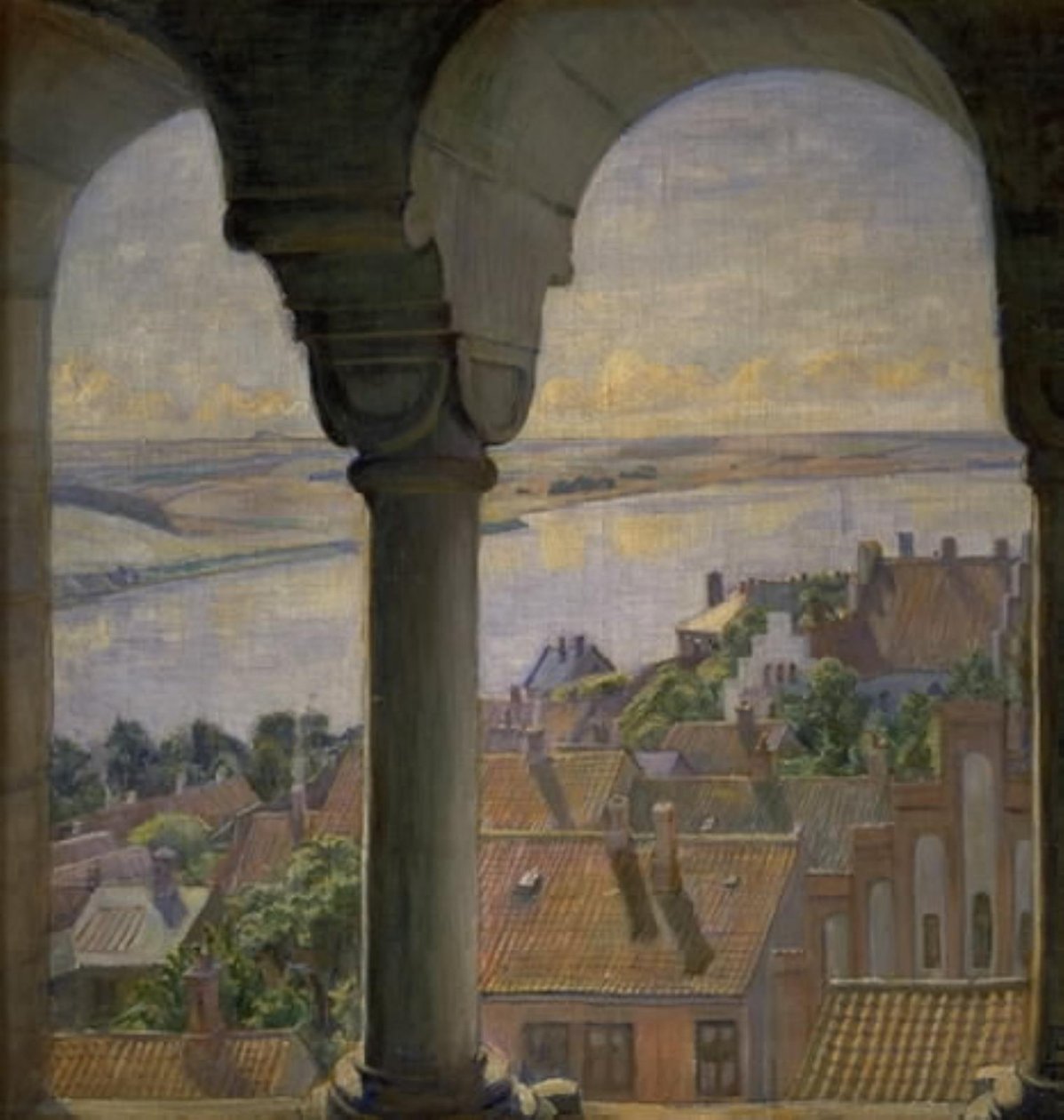 Udsigt fra Viborg Domkirketårn af Poul S. Christiansen