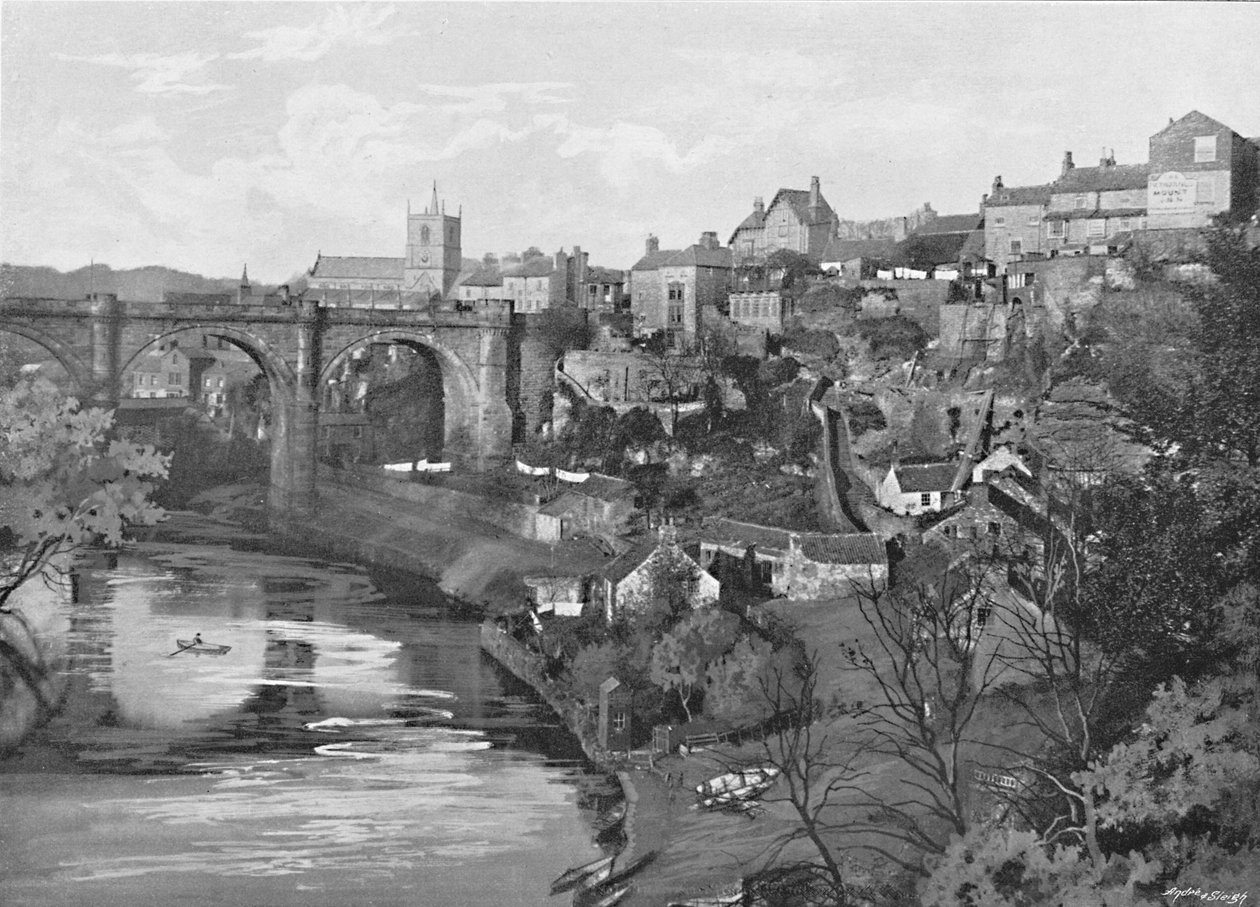 Knaresborough, fra slottet, c1896 af Poulton and Co