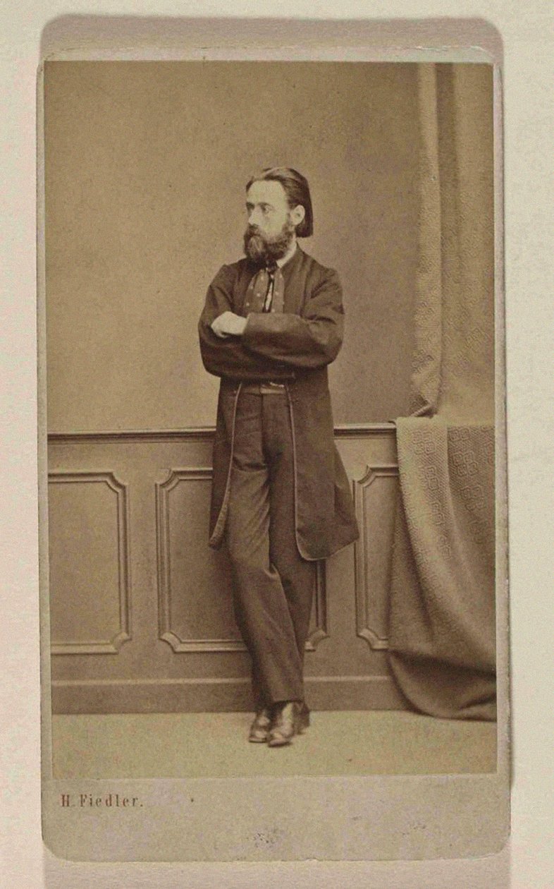 Portræt af komponisten Bedrich Smetana, ca 1866. af Prague . Photo studio H. Fiedler