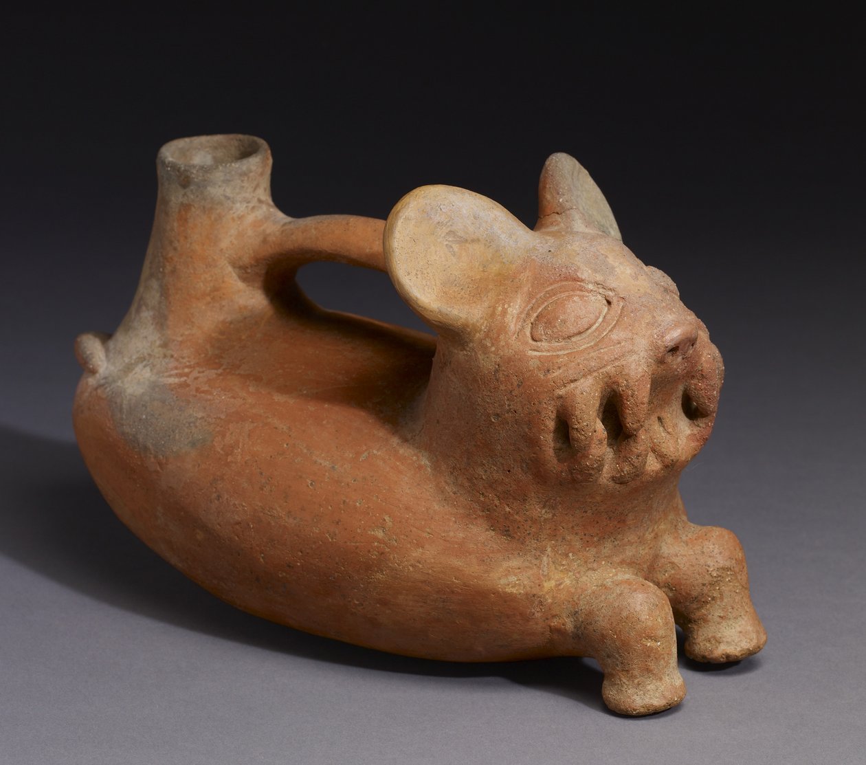 Feline Vessel, Vicus Culture (lertøj) af Pre Columbian