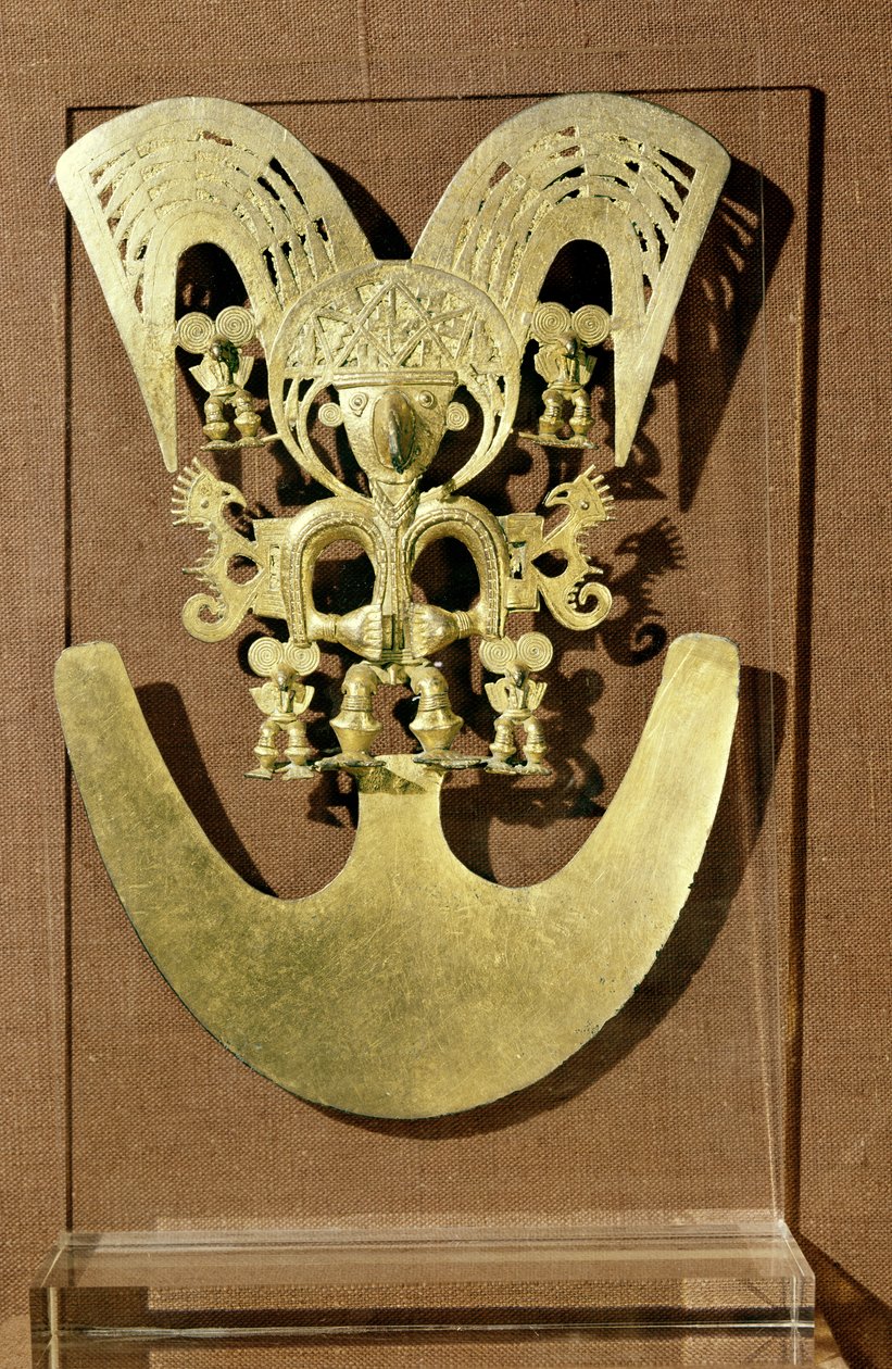 Pectoral, Quimbaya (guld) af Pre Columbian