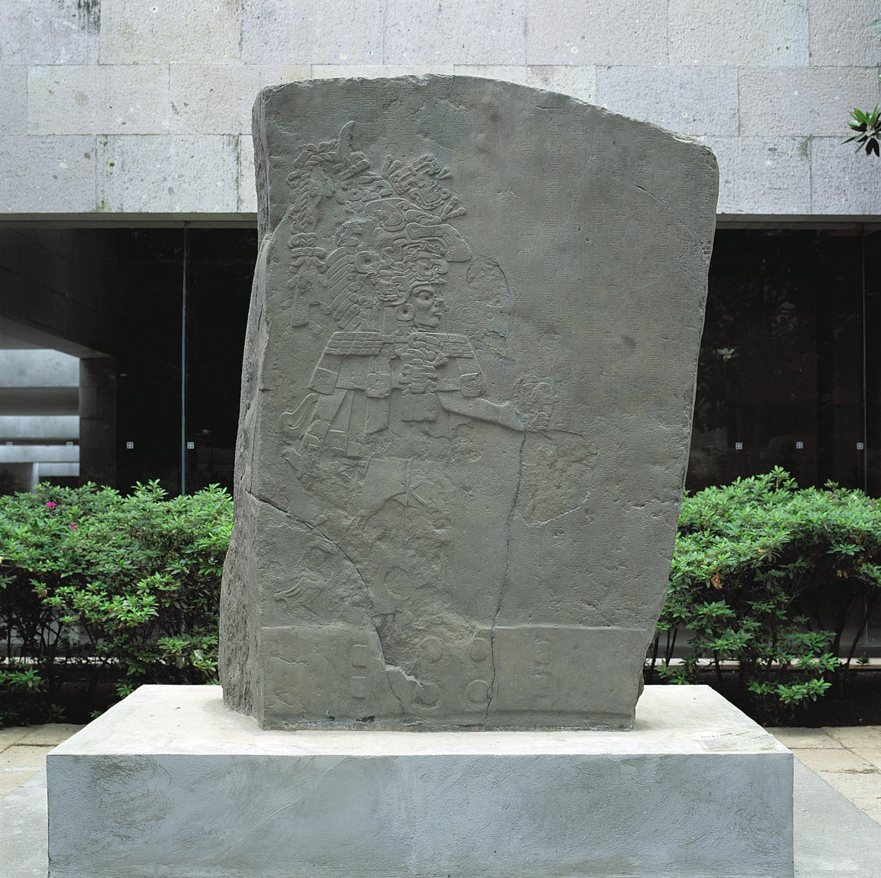 The Stela of La Mojarra, stela 1, sen præklassisk periode, ca. 143-156 e.Kr., Veracruz, Mexico af Pre Columbian