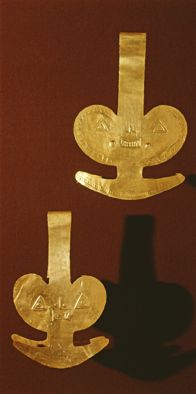 Dekorative plader (guld) af Pre Columbian
