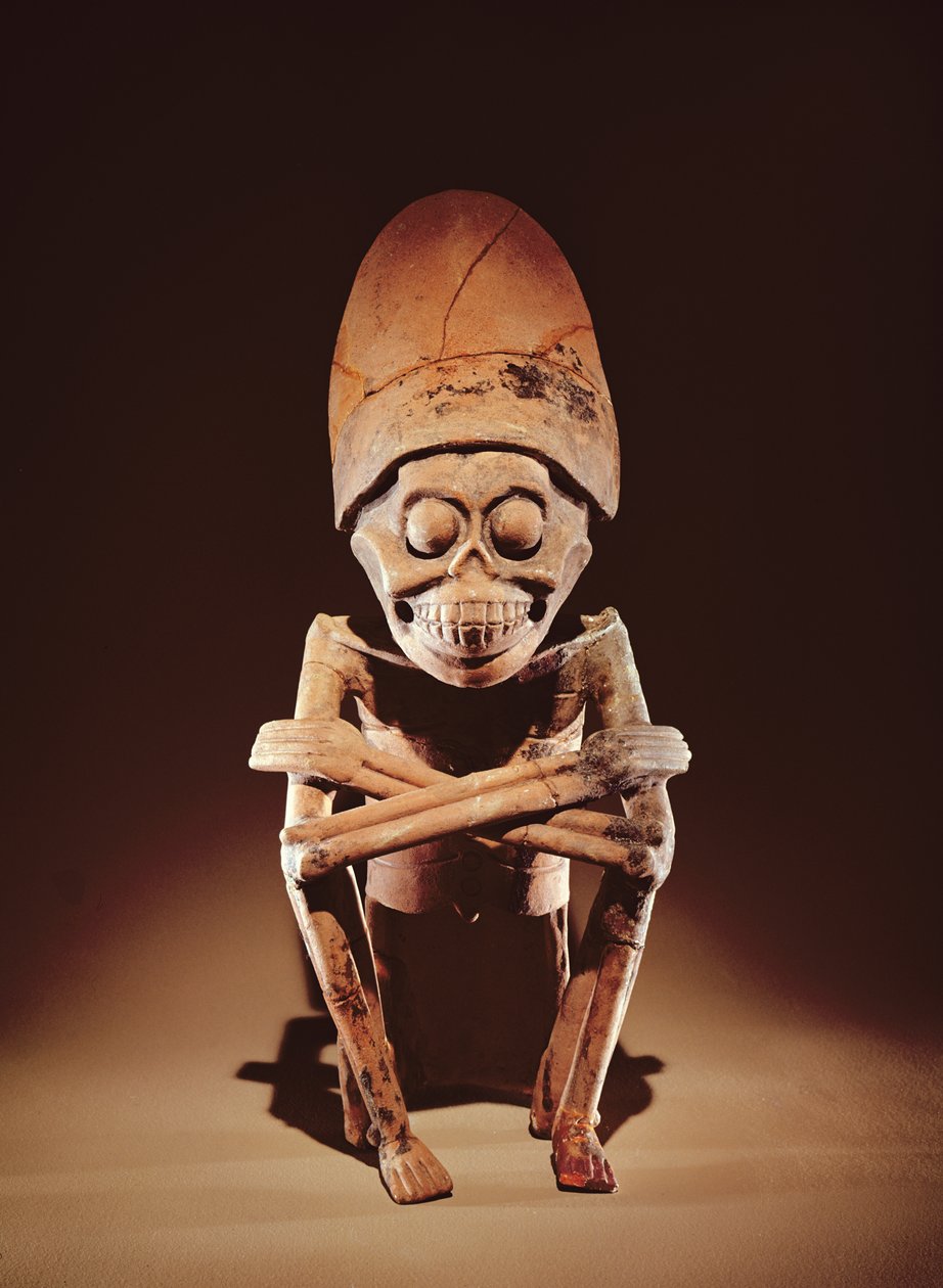 Mictlantecuhtli (Lord of Mictlan) Remojadas Style, fra Los Cerros, Tierra Blanca, Vera Cruz (keramik) af Pre Columbian