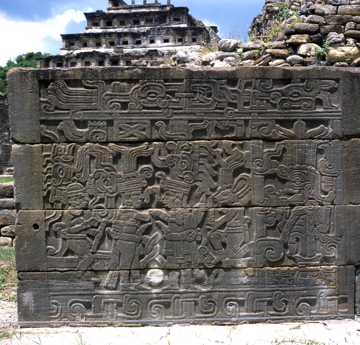 North-West Relief, Totonac, North wall, South Ball Court, Sen klassisk periode af Pre Columbian
