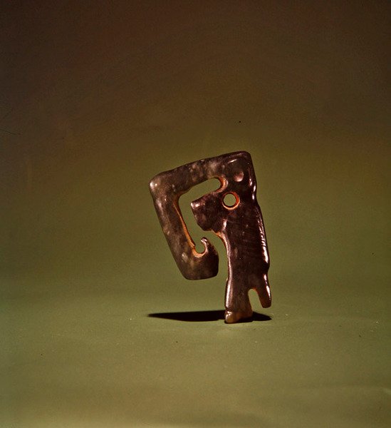 Næbfugl, fra Guacimo, Linea Vieja-området (gennemskinnelig havgrøn jade) af Pre Columbian Pre Columbian