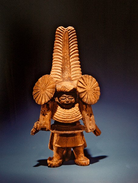 Figur med aflang hovedbeklædning, Remojadas Culture, Vera Cruz (keramik) af Pre Columbian Pre Columbian