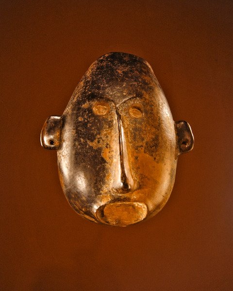 Maske, Colima Culture (keramik) af Pre Columbian Pre Columbian