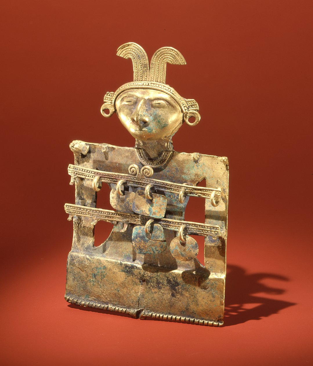 Pectoral, Quimbaya (guld) af Pre Columbian Pre Columbian