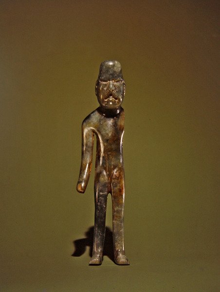 Stående mand, Olmec Culture (jade) af Pre Columbian Pre Columbian
