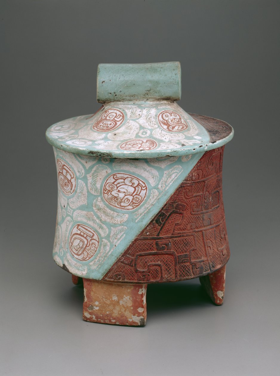 Stativbeholder med pladeben (keramik) af Pre Columbian Pre Columbian