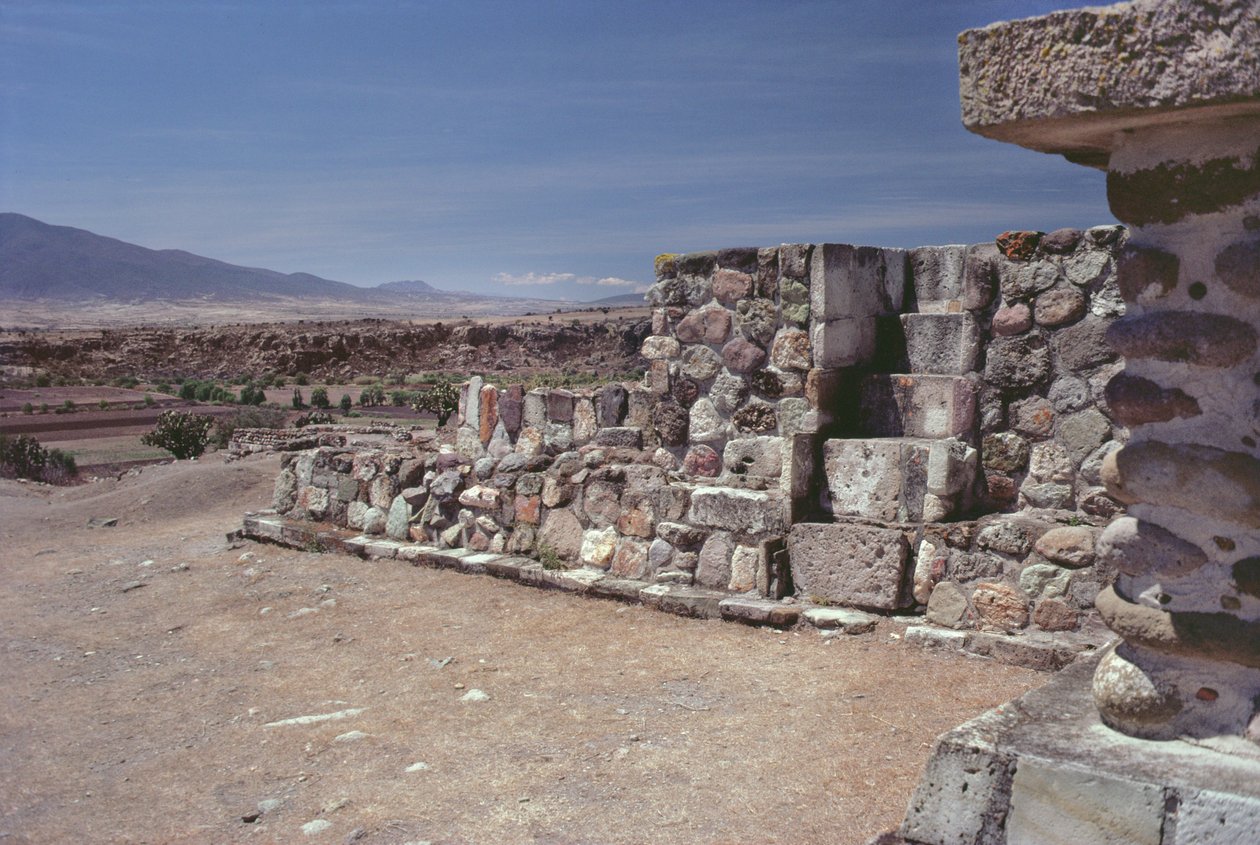 En trappe sat i en væg, sen post-klassisk periode af Pre Columbian
