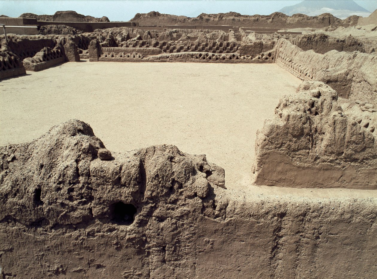 Chimu-kultur: udsigt over den præcolumbianske by Chanchan, 850-1470 e.Kr af Pre Columbian Pre Columbian