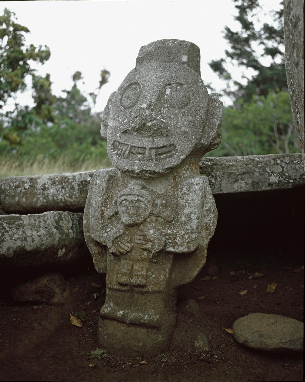 Megalitisk skulptur af frugtbarhedsgudinden af Pre-Columbian Pre-Columbian