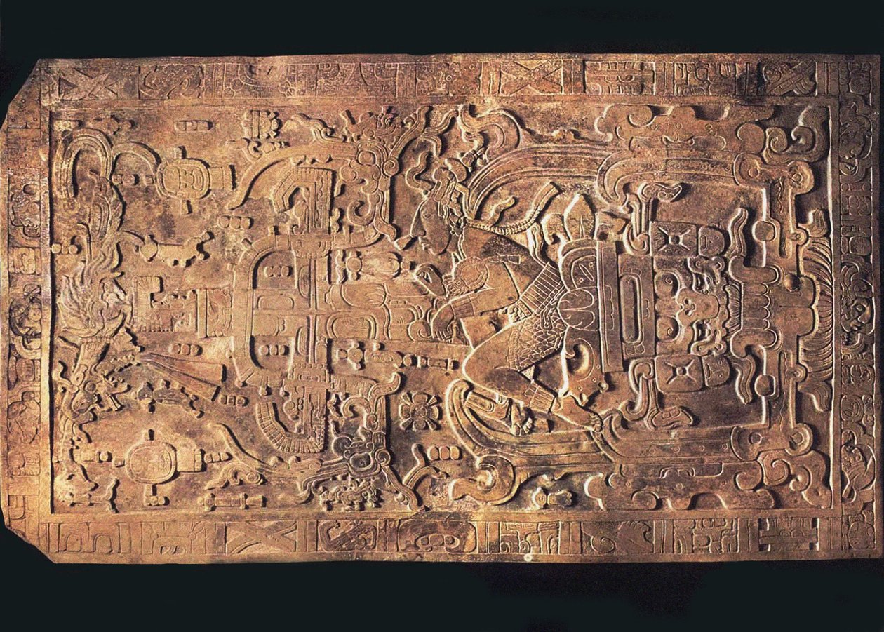 Kong Pakals grav fra Inskriptionstemplet, Palenque, 615-683 af Pre Columbian art