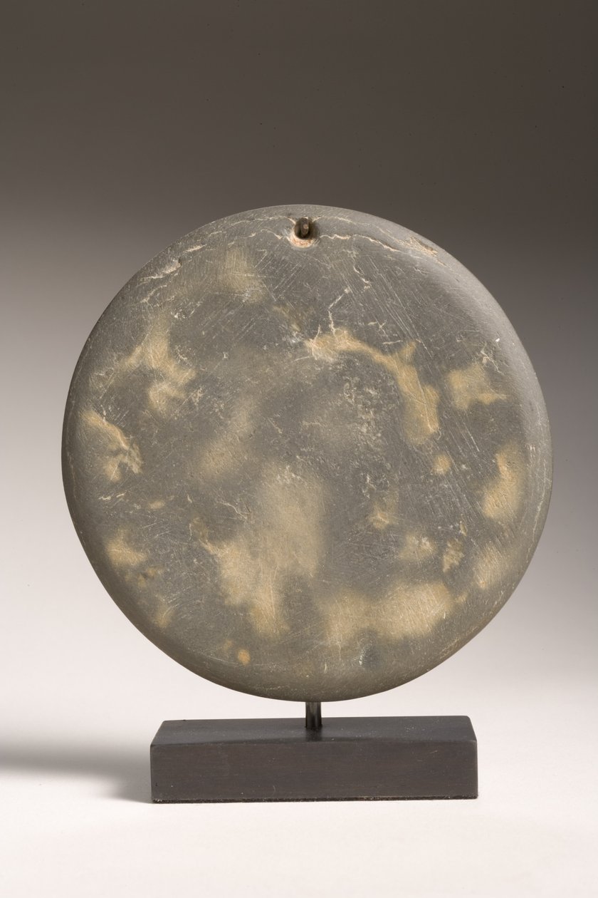 Palet i form af solen, Naqada II-III, ca. 3600-3000 f.Kr. (grøn skifer) af Predynastic Period Egyptian
