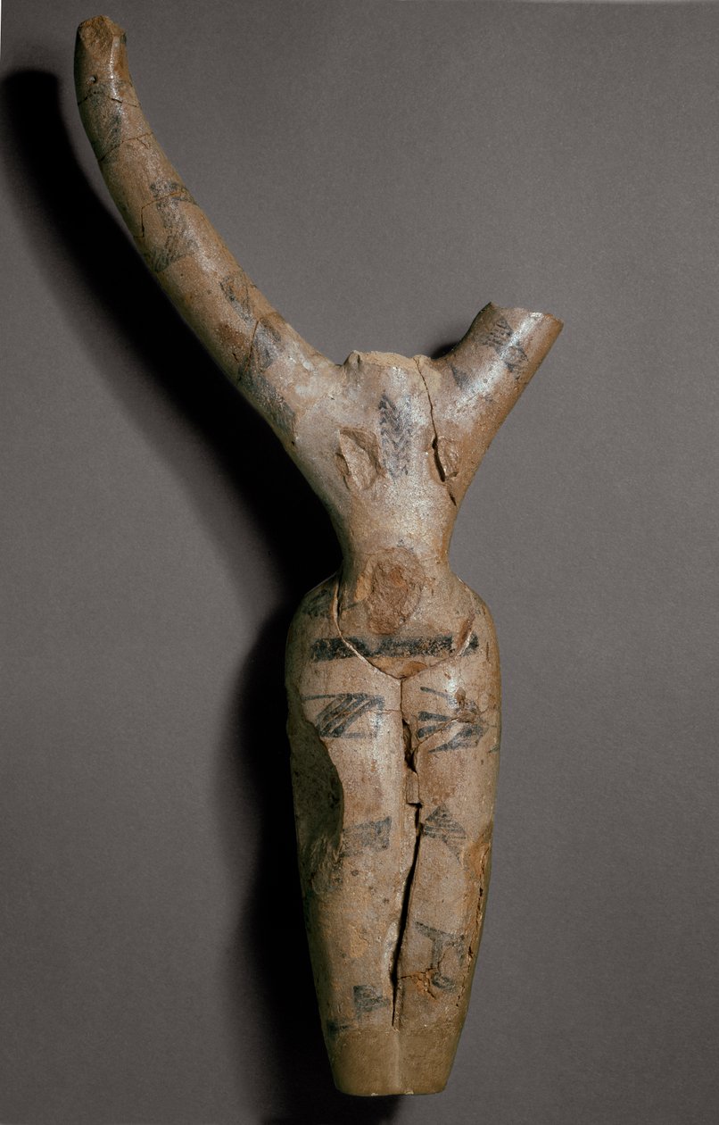 Tatoveret figur (keramik) af Predynastic Period Egyptian